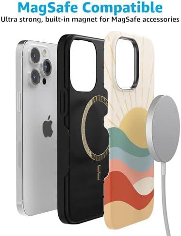 imageCasely iPhone 15 Pro Case  Keep It Classic  Crayola Crayon Box  Bold Protective Design  Compatible with MagSafeHere Comes the Sun  Colorblock Sunset