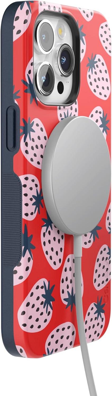 imageCasely iPhone 15 Pro Case  Keep It Classic  Crayola Crayon Box  Bold Protective Design  Compatible with MagSafeId Pick You  Red Strawberry