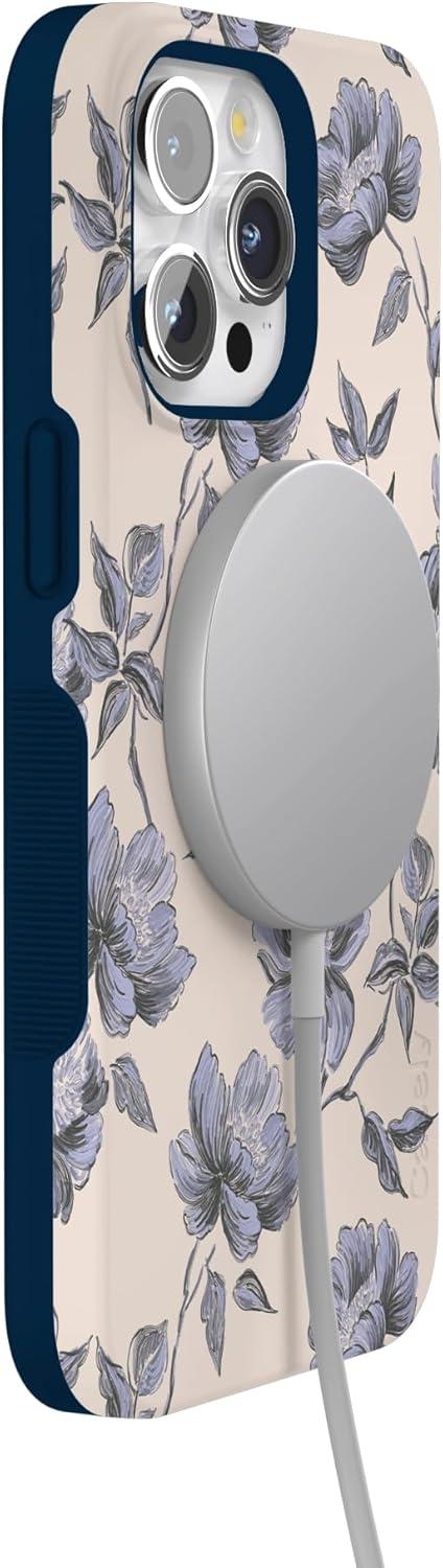 imageCasely iPhone 15 Pro Case  Keep It Classic  Crayola Crayon Box  Bold Protective Design  Compatible with MagSafeInk  Iris  Vintage Floral