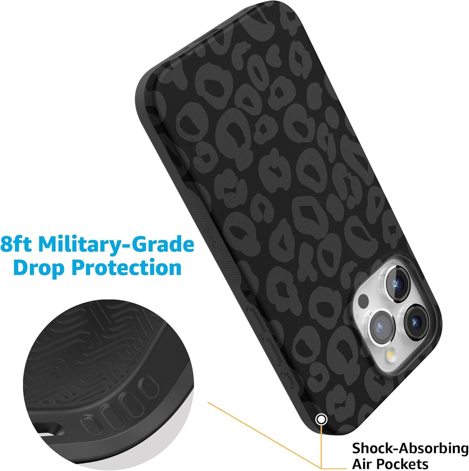 imageCasely iPhone 15 Pro Case  Keep It Classic  Crayola Crayon Box  Bold Protective Design  Compatible with MagSafeInto the Wild  Black Leopard