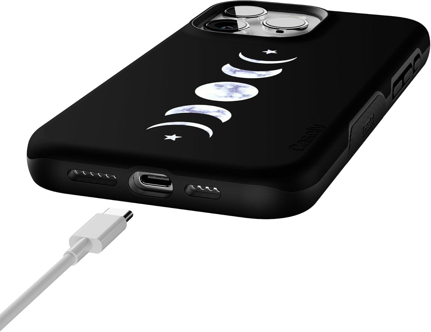 imageCasely iPhone 15 Pro Case  Keep It Classic  Crayola Crayon Box  Bold Protective Design  Compatible with MagSafeIts Just a Phase  Marble Moon