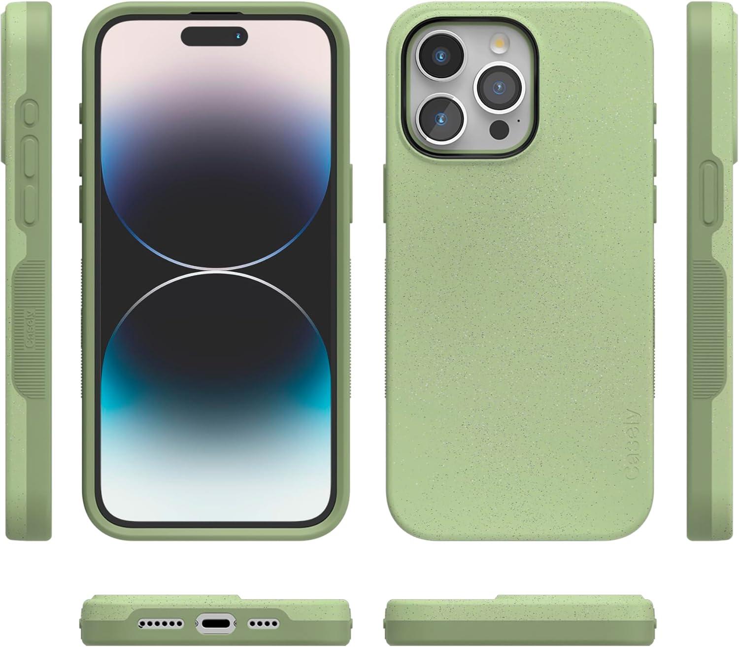 imageCasely iPhone 15 Pro Case  Keep It Classic  Crayola Crayon Box  Bold Protective Design  Compatible with MagSafeKiwi Kiss  Matcha Green Shimmer
