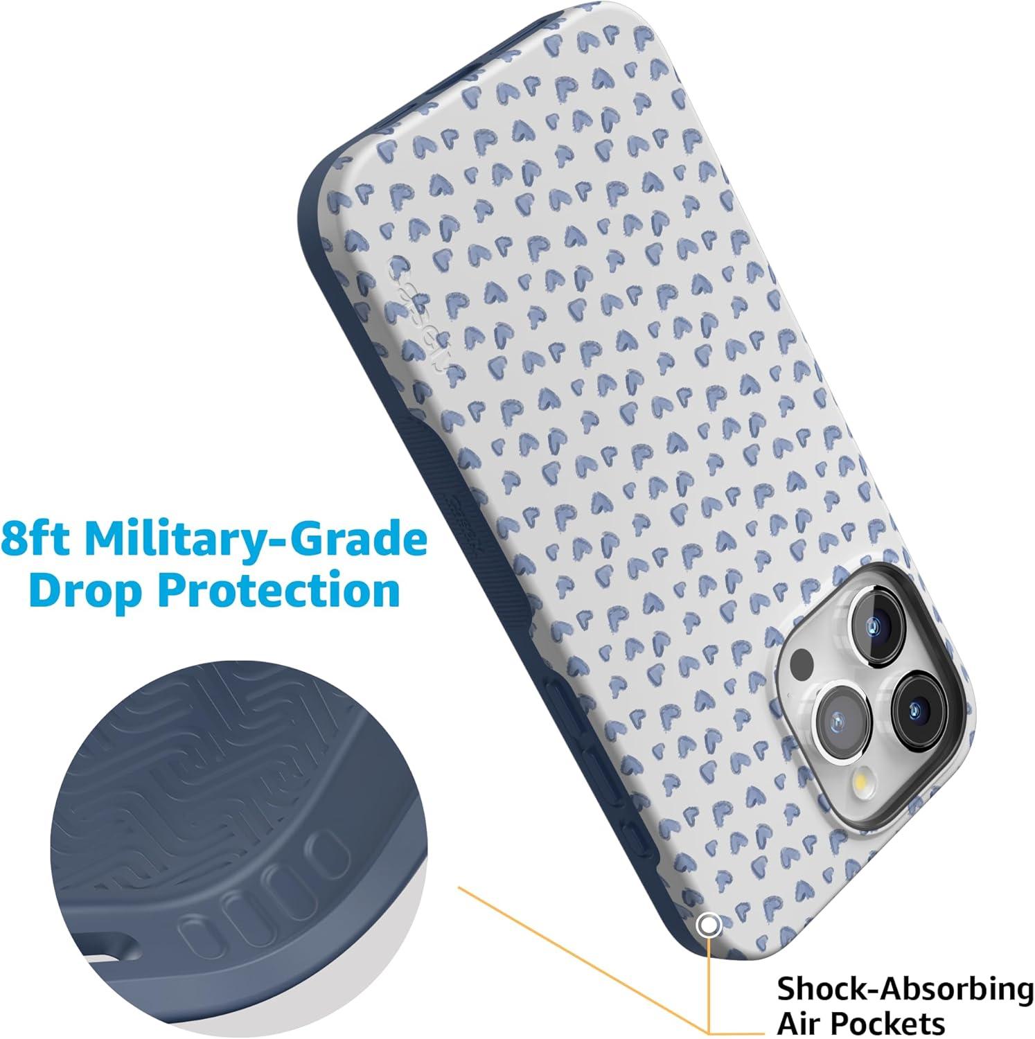 imageCasely iPhone 15 Pro Case  Keep It Classic  Crayola Crayon Box  Bold Protective Design  Compatible with MagSafeLovebug  Blue Hearts