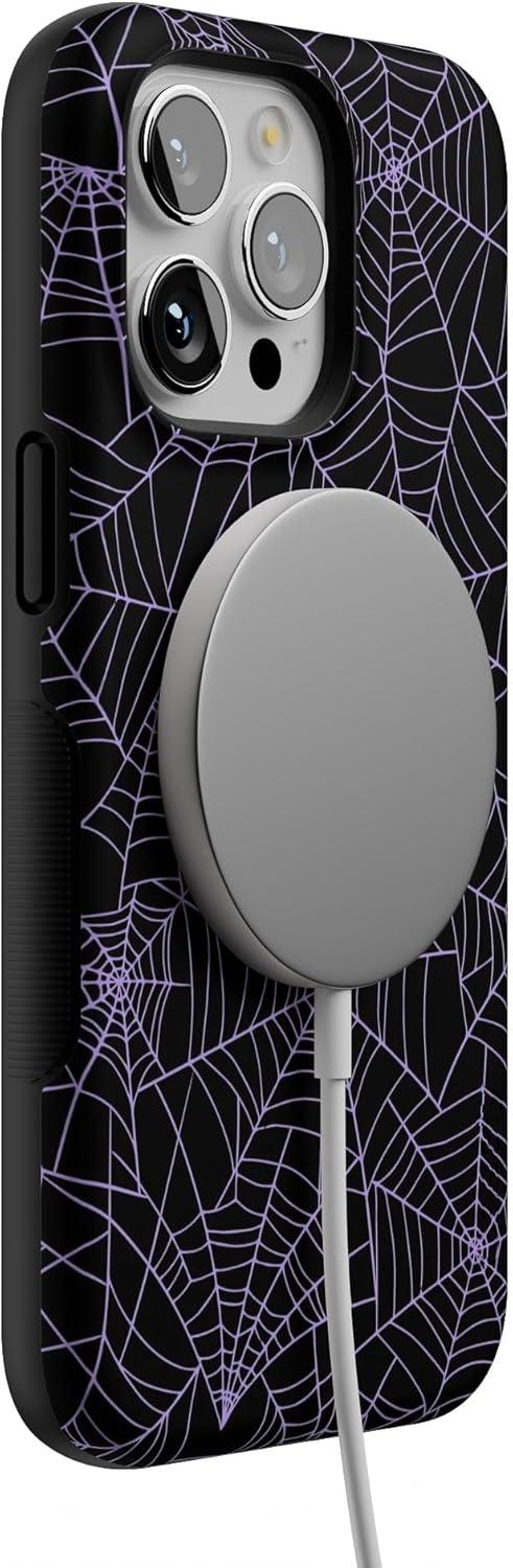 imageCasely iPhone 15 Pro Case  Keep It Classic  Crayola Crayon Box  Bold Protective Design  Compatible with MagSafeMidnight Web  Spider Web