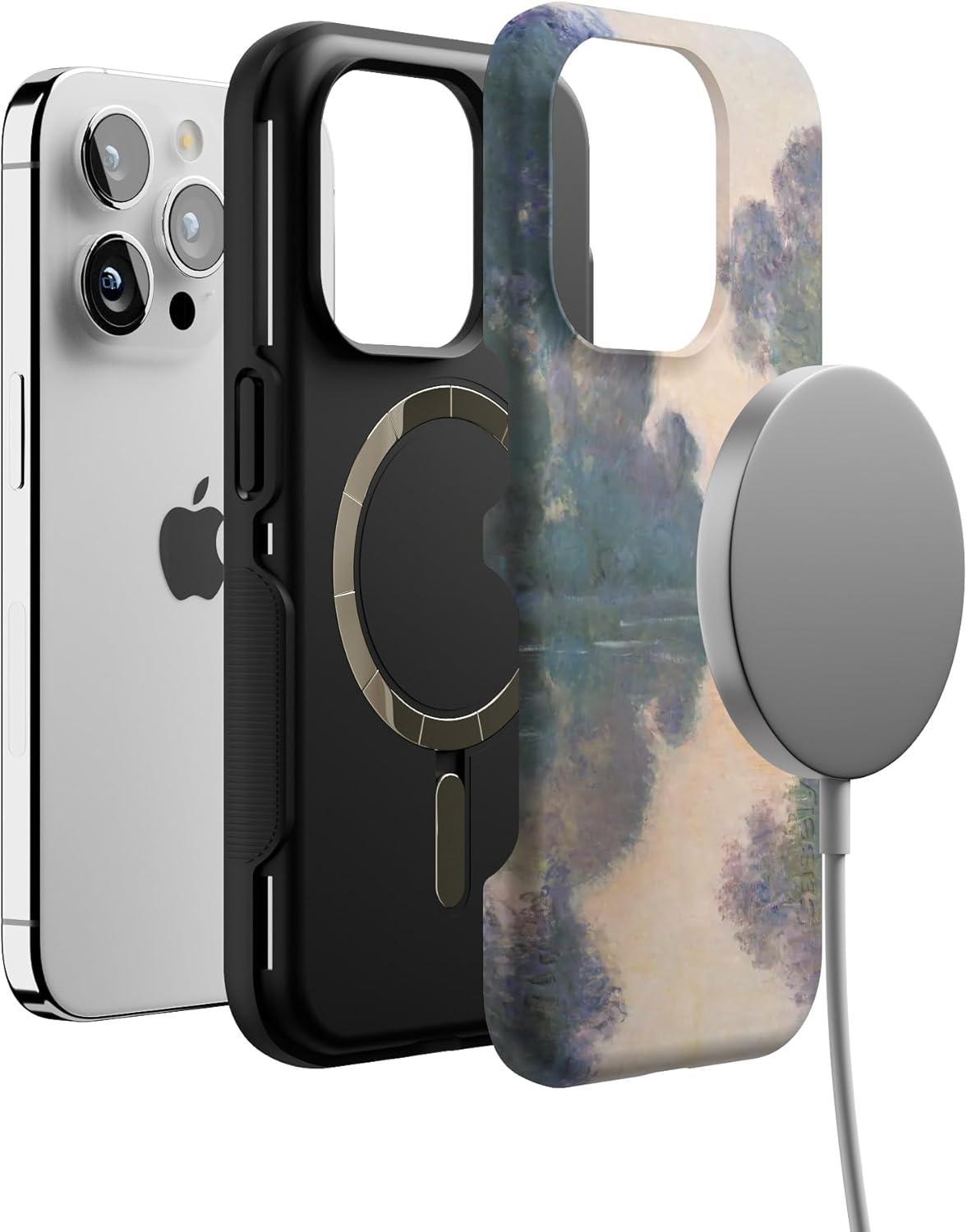 imageCasely iPhone 15 Pro Case  Keep It Classic  Crayola Crayon Box  Bold Protective Design  Compatible with MagSafeMonets Morning  The Met Museum Collection