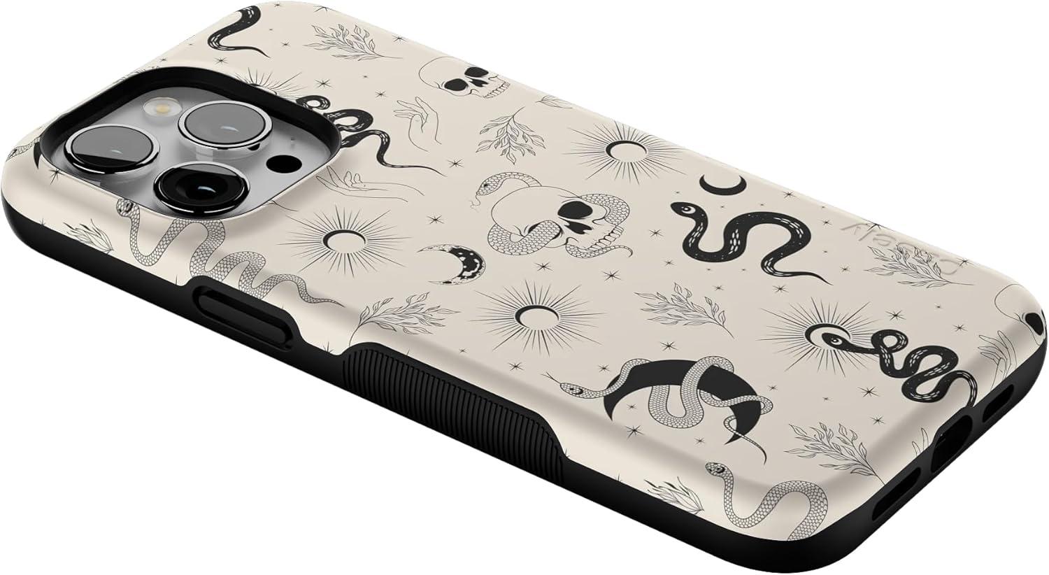 imageCasely iPhone 15 Pro Case  Keep It Classic  Crayola Crayon Box  Bold Protective Design  Compatible with MagSafeNo Further Explanation  Snakes  Skulls