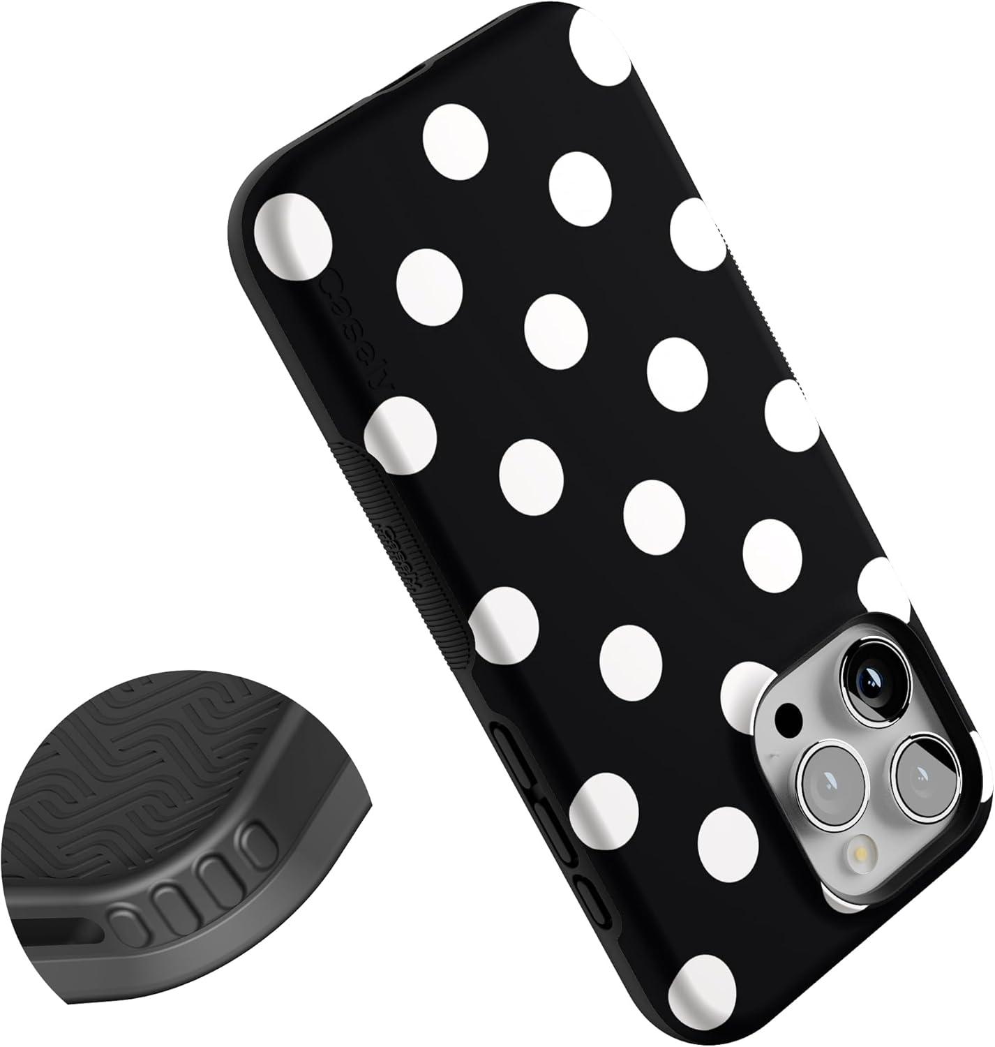 imageCasely iPhone 15 Pro Case  Keep It Classic  Crayola Crayon Box  Bold Protective Design  Compatible with MagSafePolka Dots  High Contrast Design