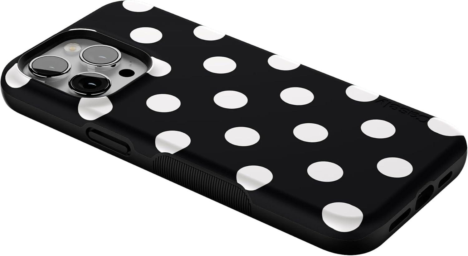 imageCasely iPhone 15 Pro Case  Keep It Classic  Crayola Crayon Box  Bold Protective Design  Compatible with MagSafePolka Dots  High Contrast Design