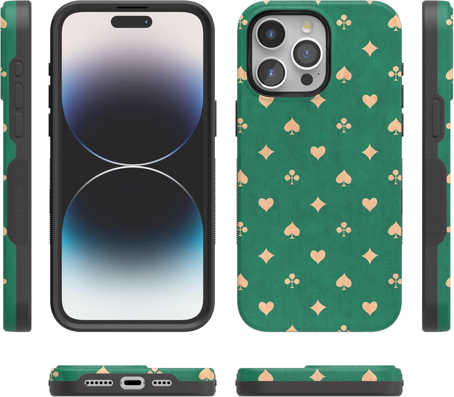 imageCasely iPhone 15 Pro Case  Keep It Classic  Crayola Crayon Box  Bold Protective Design  Compatible with MagSafeRoyal Flush  French Deck