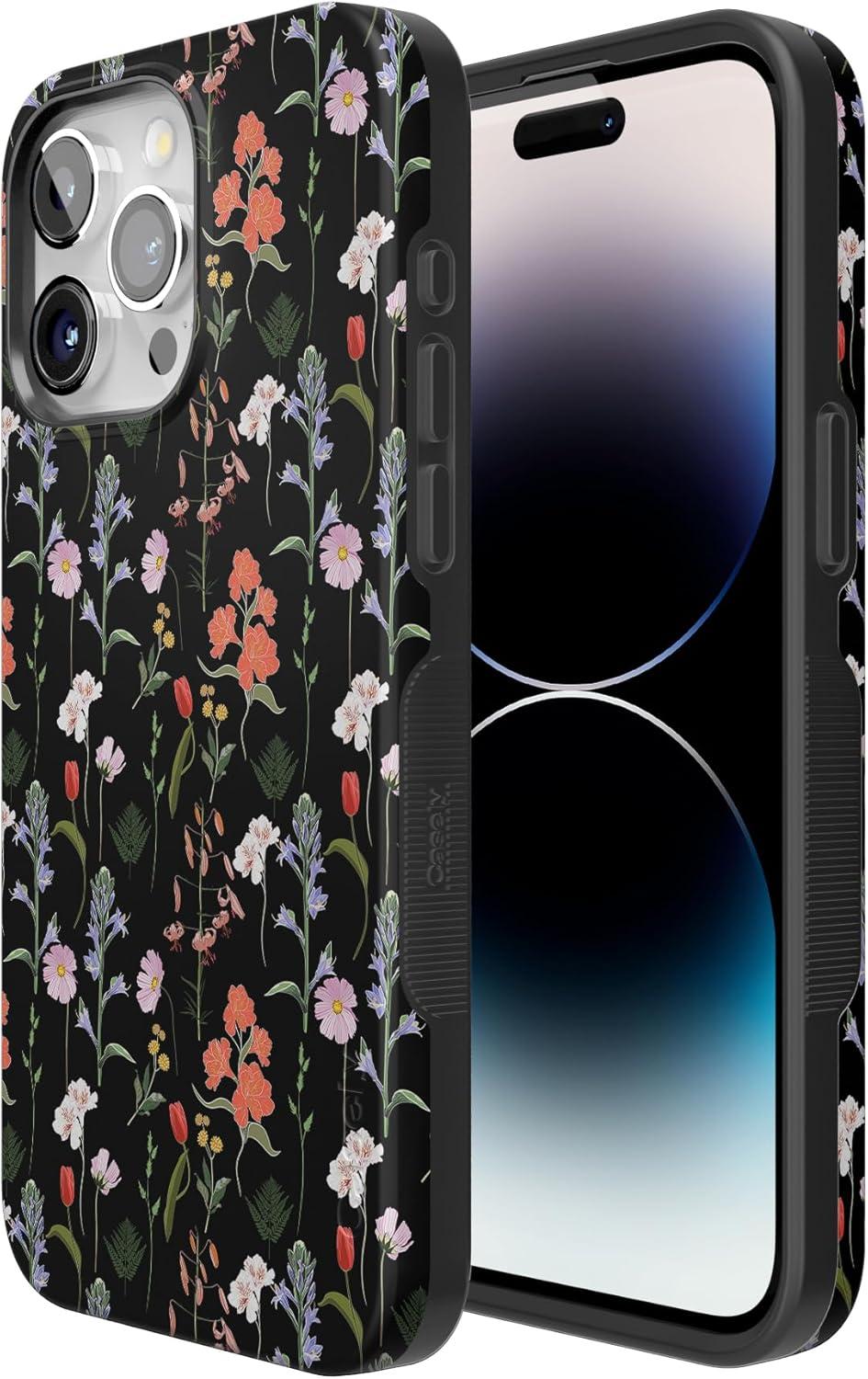 imageCasely iPhone 15 Pro Case  Keep It Classic  Crayola Crayon Box  Bold Protective Design  Compatible with MagSafeSecret Garden  Mixed Floral