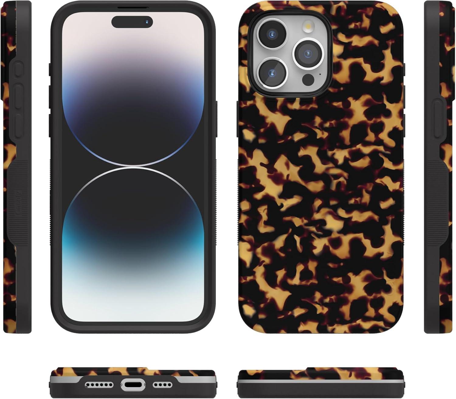 imageCasely iPhone 15 Pro Case  Keep It Classic  Crayola Crayon Box  Bold Protective Design  Compatible with MagSafeShell Shocked  Tortoise Print