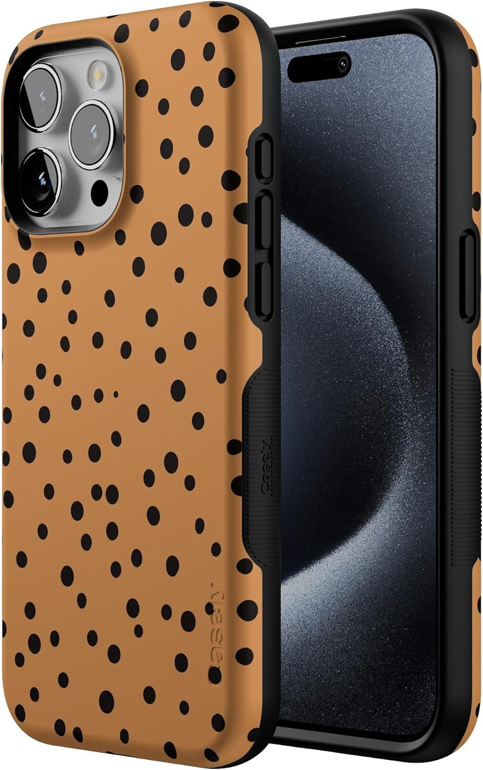 imageCasely iPhone 15 Pro Case  Keep It Classic  Crayola Crayon Box  Bold Protective Design  Compatible with MagSafeSpot On  Dotted Animal