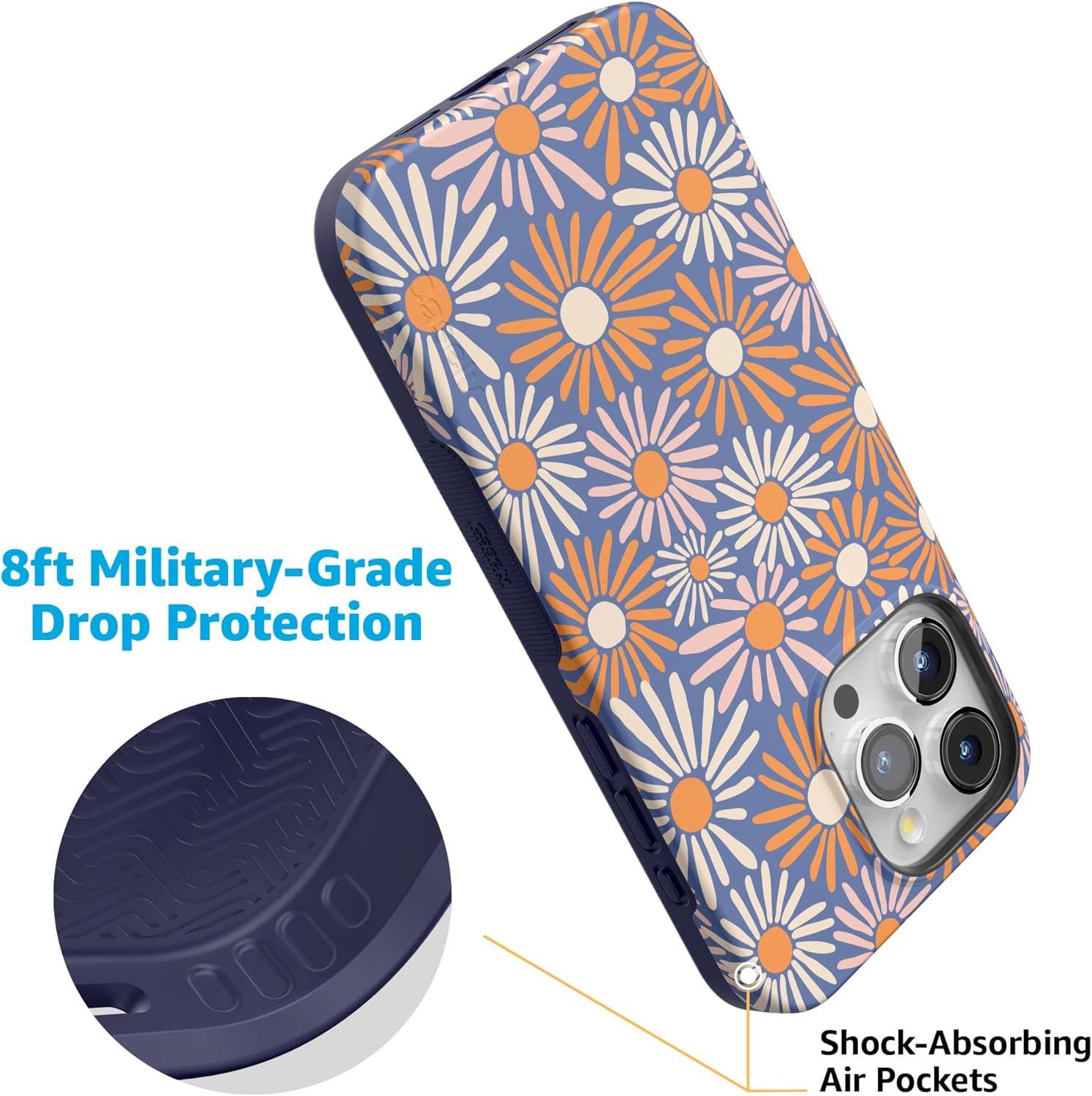 imageCasely iPhone 15 Pro Case  Keep It Classic  Crayola Crayon Box  Bold Protective Design  Compatible with MagSafeSpring Forward  Daisy Floral