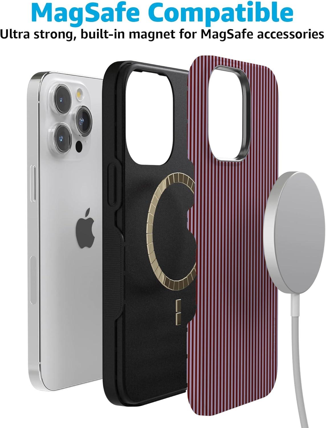 imageCasely iPhone 15 Pro Case  Keep It Classic  Crayola Crayon Box  Bold Protective Design  Compatible with MagSafeStripes and the City  Tiny Pinstripe