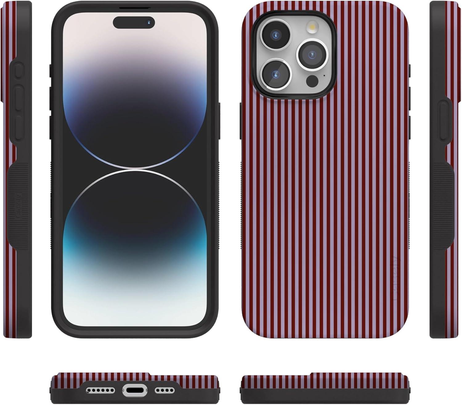 imageCasely iPhone 15 Pro Case  Keep It Classic  Crayola Crayon Box  Bold Protective Design  Compatible with MagSafeStripes and the City  Tiny Pinstripe