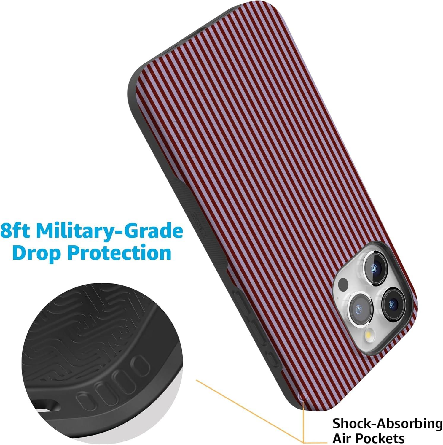 imageCasely iPhone 15 Pro Case  Keep It Classic  Crayola Crayon Box  Bold Protective Design  Compatible with MagSafeStripes and the City  Tiny Pinstripe