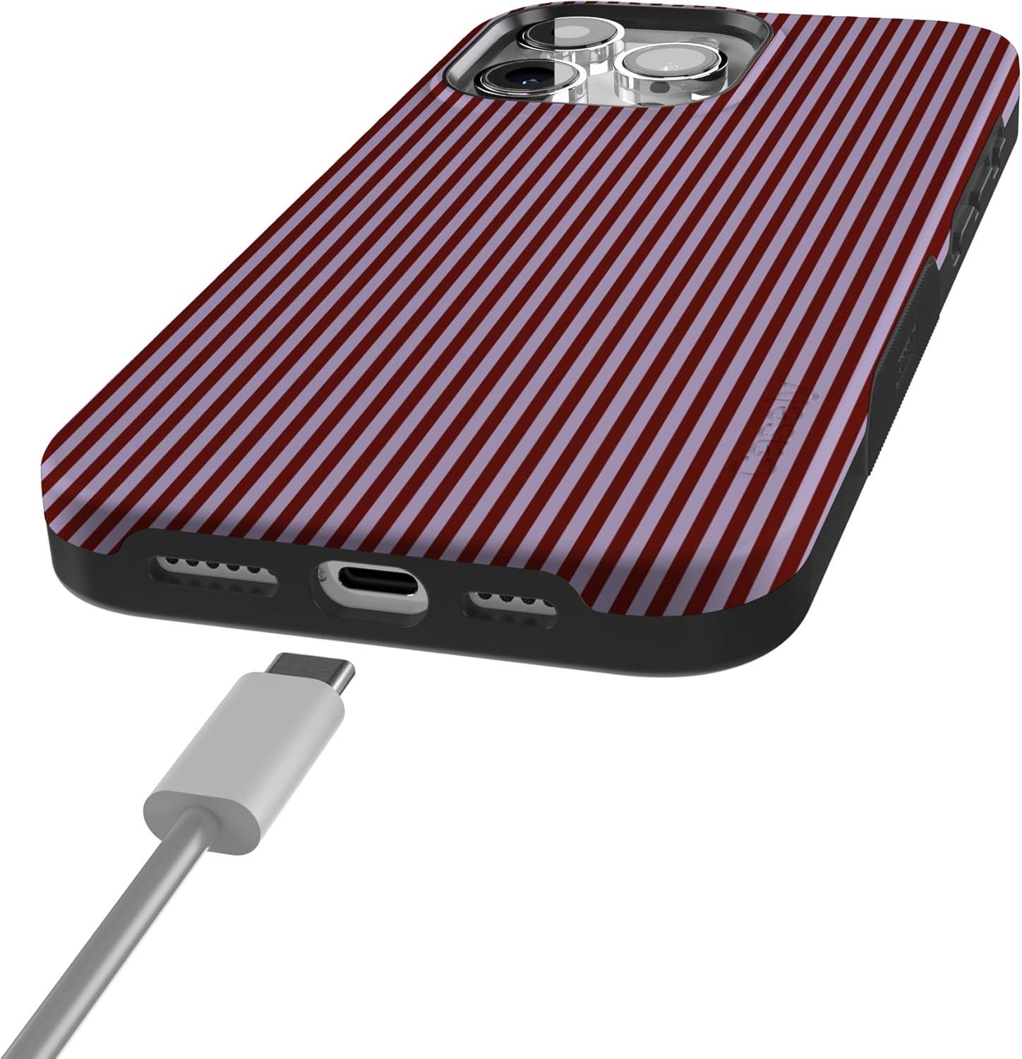 imageCasely iPhone 15 Pro Case  Keep It Classic  Crayola Crayon Box  Bold Protective Design  Compatible with MagSafeStripes and the City  Tiny Pinstripe