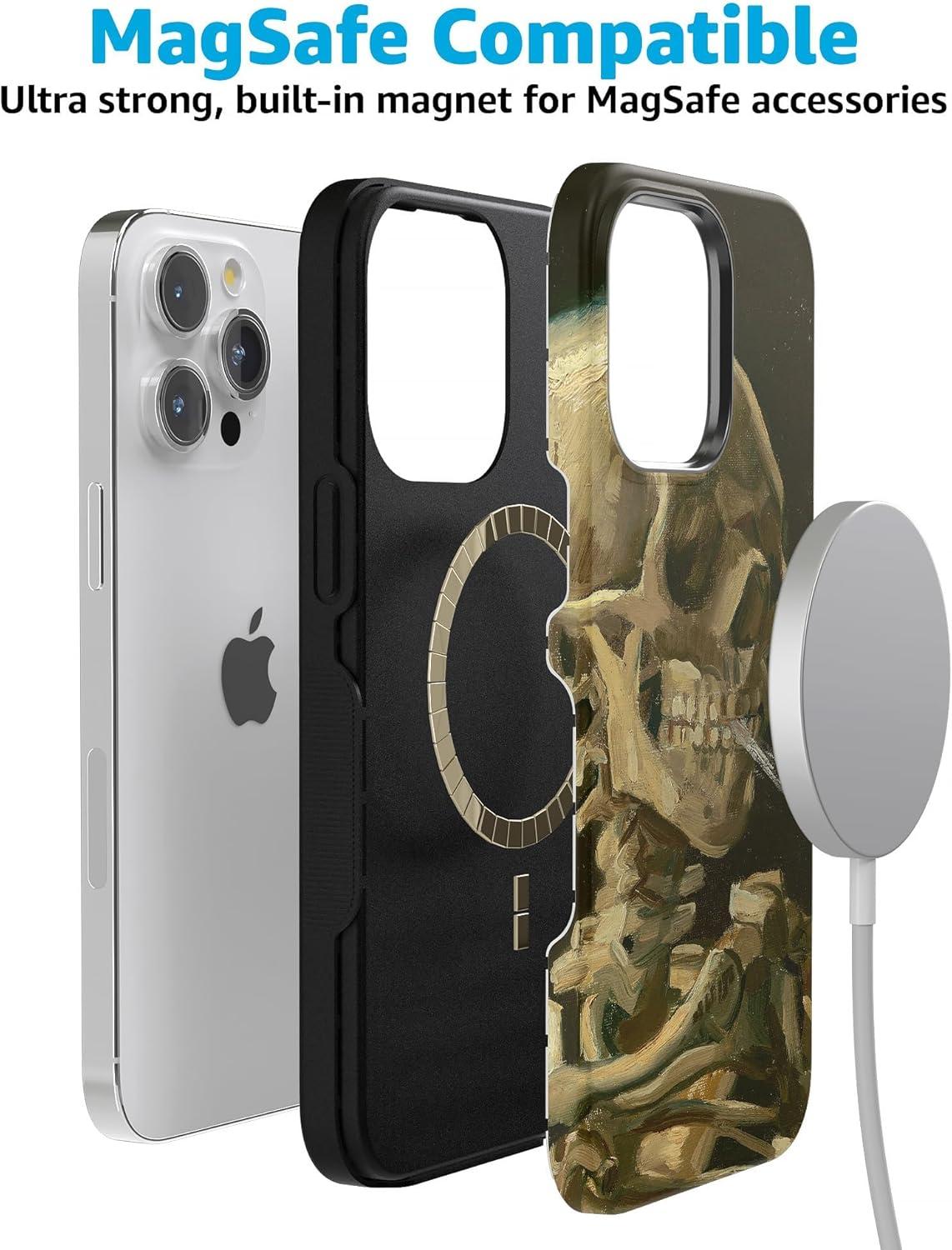 imageCasely iPhone 15 Pro Case  Keep It Classic  Crayola Crayon Box  Bold Protective Design  Compatible with MagSafeVan Gogh  After Hours  Skeleton