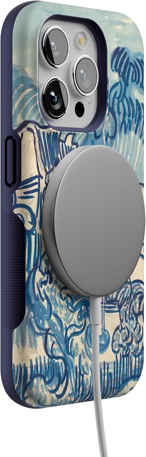 imageCasely iPhone 15 Pro Case  Keep It Classic  Crayola Crayon Box  Bold Protective Design  Compatible with MagSafeVan Gogh  Landscape With Houses Phone