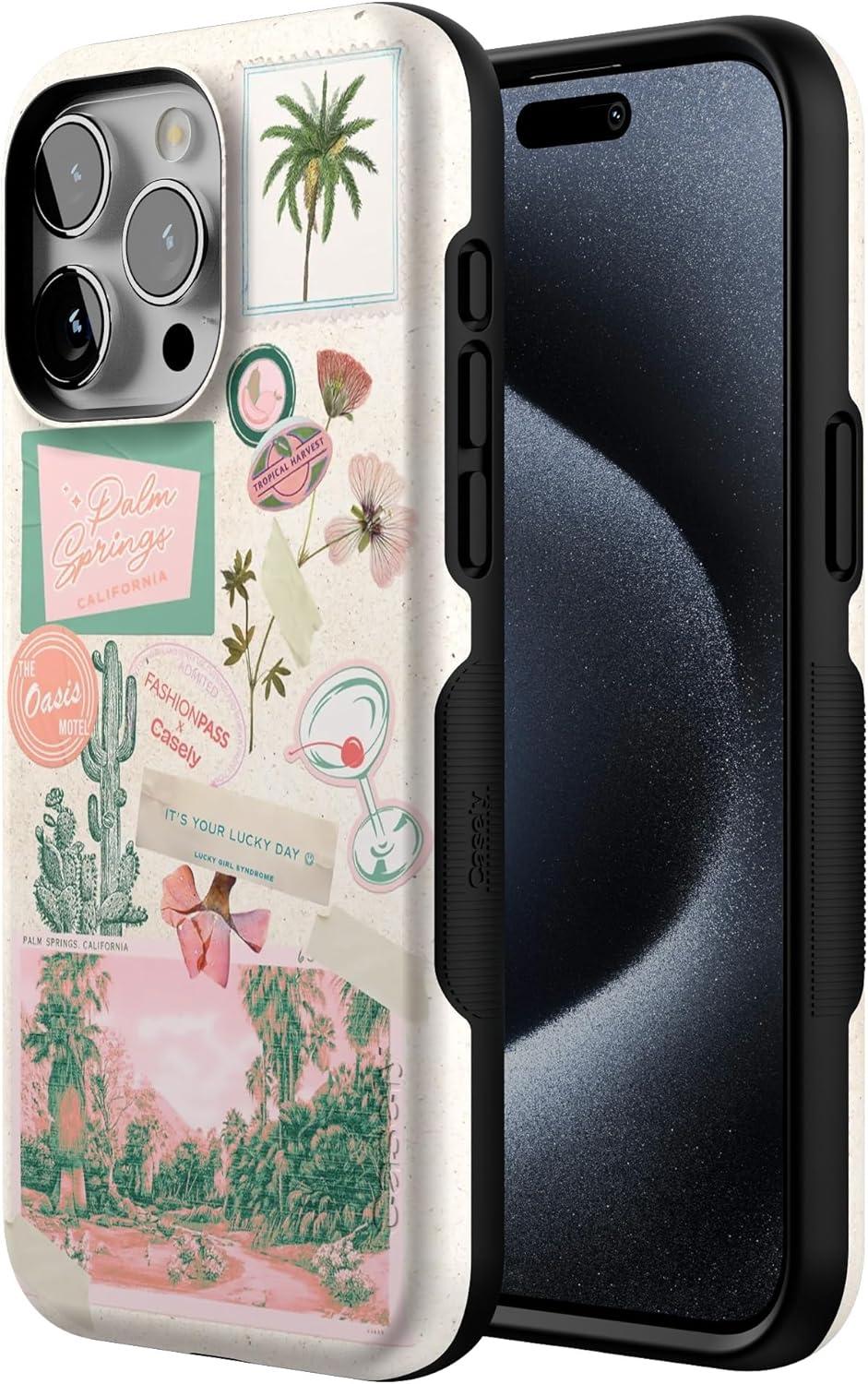 imageCasely iPhone 15 Pro Case  Keep It Classic  Crayola Crayon Box  Bold Protective Design  Compatible with MagSafeVintage Vacay  FashionPass x Casely Case