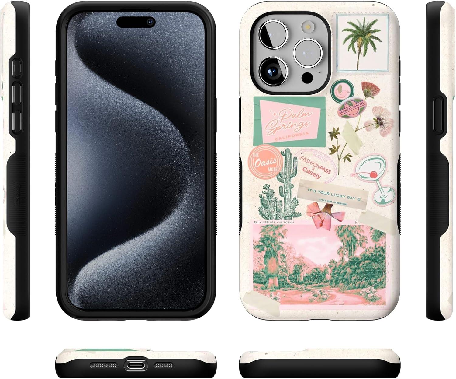 imageCasely iPhone 15 Pro Case  Keep It Classic  Crayola Crayon Box  Bold Protective Design  Compatible with MagSafeVintage Vacay  FashionPass x Casely Case