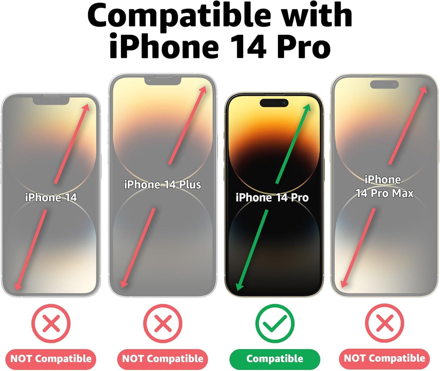 imageCasely iPhone 15 Pro Privacy Glass  AntiSpy Tempered Glass Screen ProtectoriPhone 14 Pro