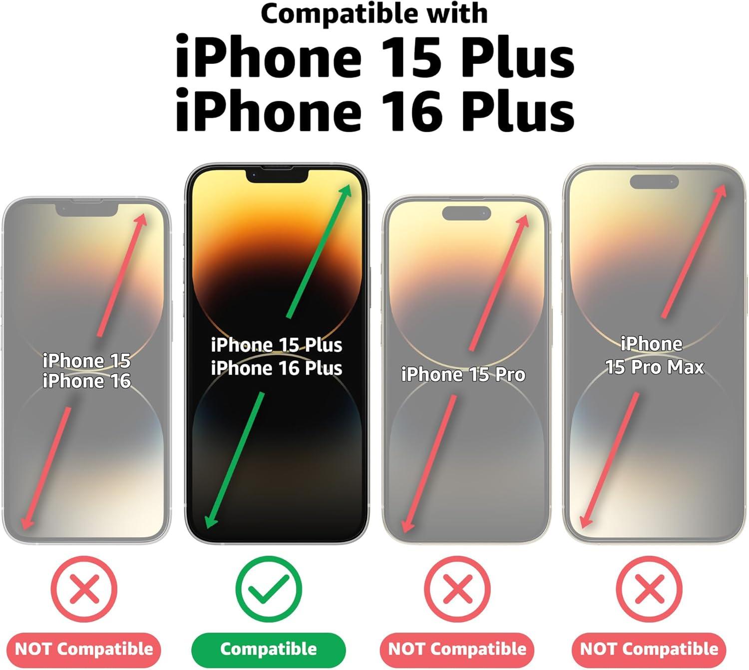 imageCasely iPhone 15 Pro Privacy Glass  AntiSpy Tempered Glass Screen ProtectoriPhone 15 Plus  iPhone 16 Plus