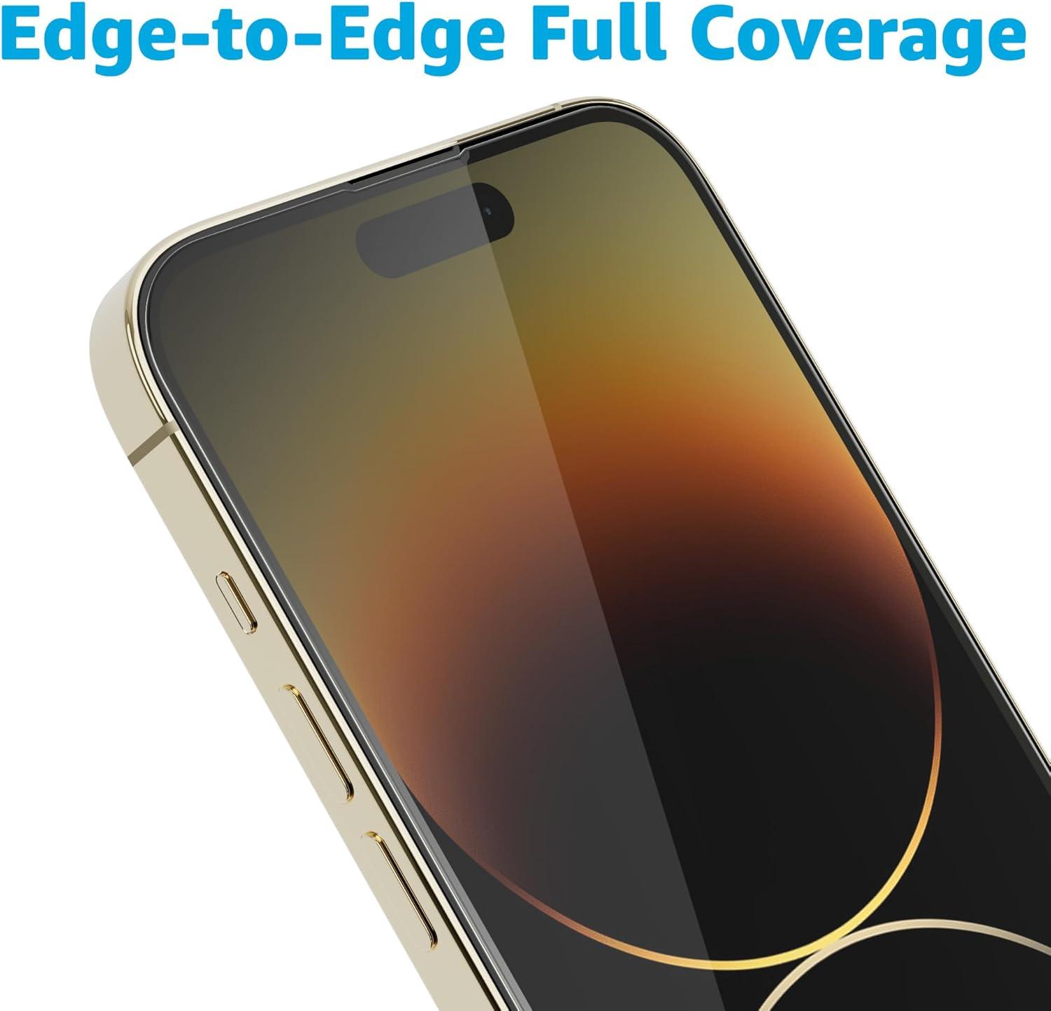 imageCasely iPhone 15 Pro Privacy Glass  AntiSpy Tempered Glass Screen ProtectoriPhone 15 Pro Max