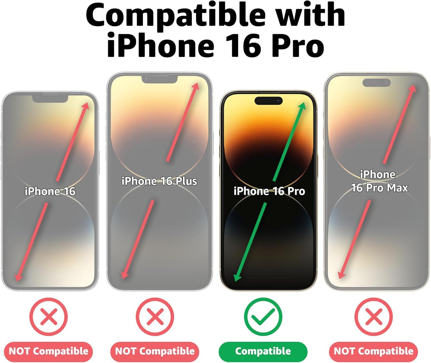 imageCasely iPhone 15 Pro Privacy Glass  AntiSpy Tempered Glass Screen ProtectoriPhone 16 Pro