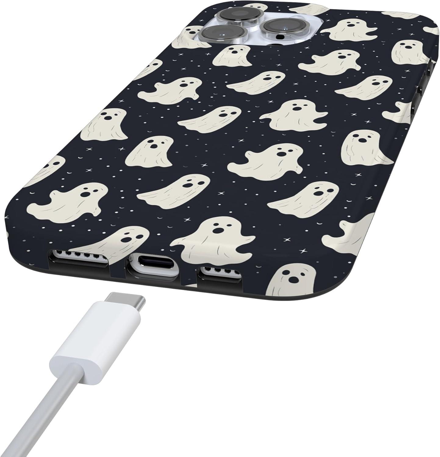 imageCasely iPhone 16 Pro Case  Glitter Mystic Moss  Green Enchanted Shimmer  Compatible with MagSafe  Classic UltraSlim Case DesignAll Boos No Bite  Friendly Ghost