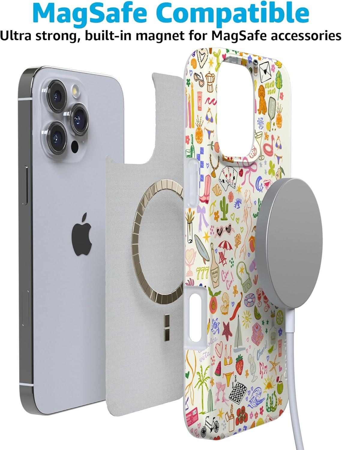 imageCasely iPhone 16 Pro Case  Glitter Mystic Moss  Green Enchanted Shimmer  Compatible with MagSafe  Classic UltraSlim Case DesignAll the Fun Things  Fun on Weekdays