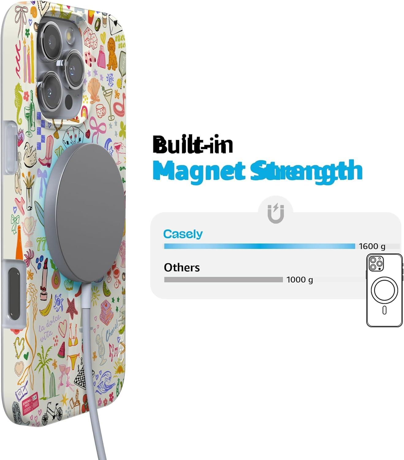 imageCasely iPhone 16 Pro Case  Glitter Mystic Moss  Green Enchanted Shimmer  Compatible with MagSafe  Classic UltraSlim Case DesignAll the Fun Things  Fun on Weekdays