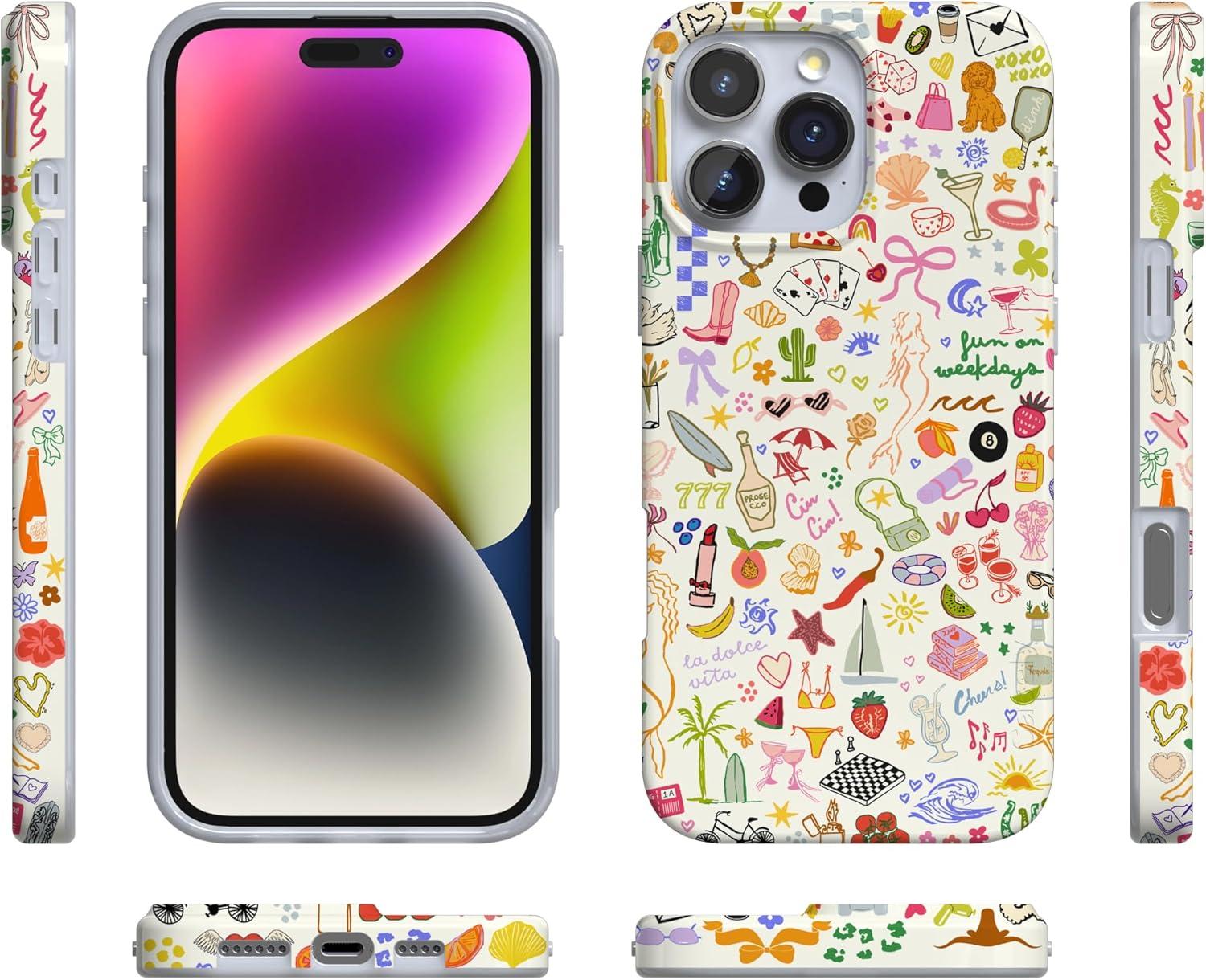 imageCasely iPhone 16 Pro Case  Glitter Mystic Moss  Green Enchanted Shimmer  Compatible with MagSafe  Classic UltraSlim Case DesignAll the Fun Things  Fun on Weekdays