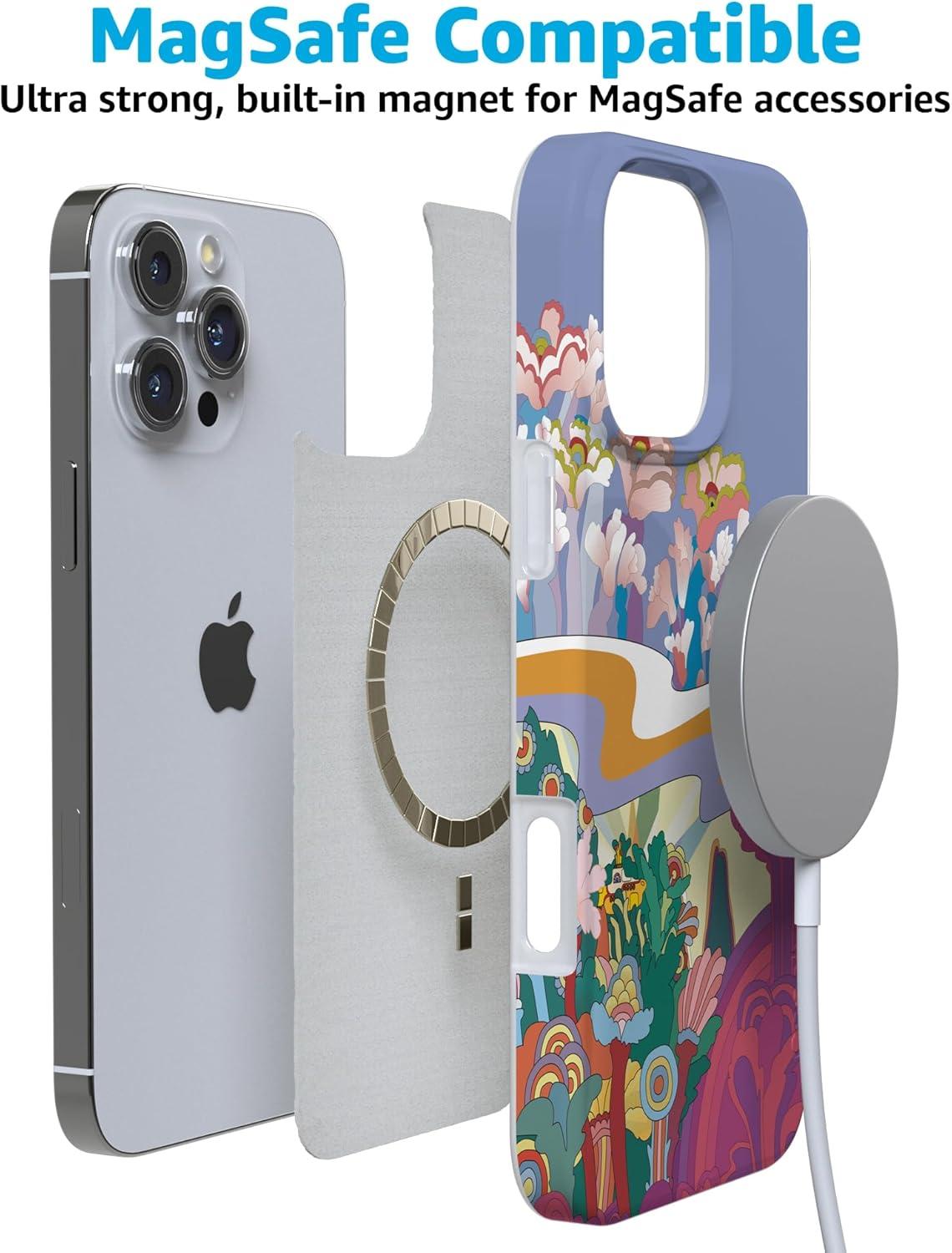 imageCasely iPhone 16 Pro Case  Glitter Mystic Moss  Green Enchanted Shimmer  Compatible with MagSafe  Classic UltraSlim Case DesignBeneath the Waves  The Beatles Yellow Submarine