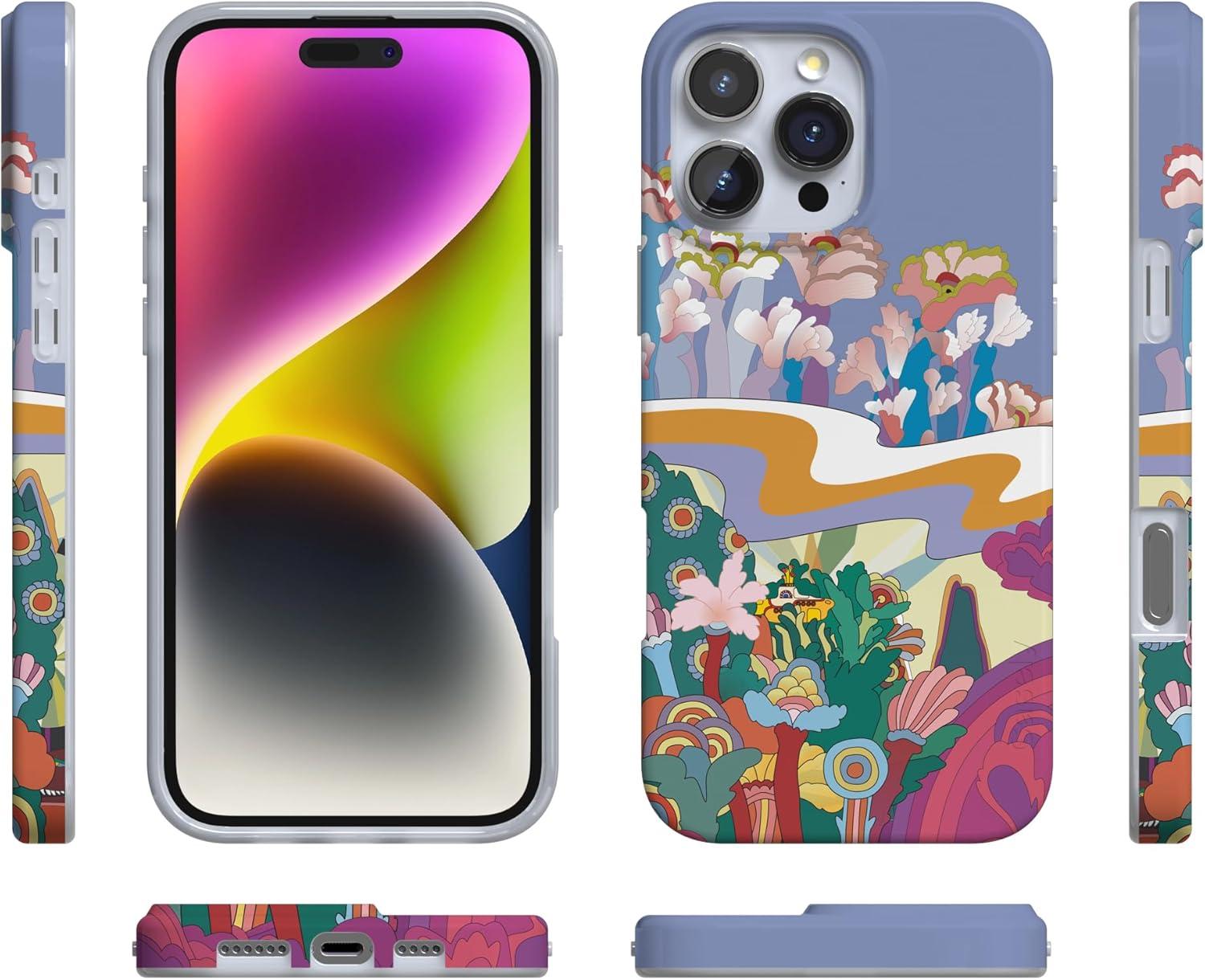 imageCasely iPhone 16 Pro Case  Glitter Mystic Moss  Green Enchanted Shimmer  Compatible with MagSafe  Classic UltraSlim Case DesignBeneath the Waves  The Beatles Yellow Submarine