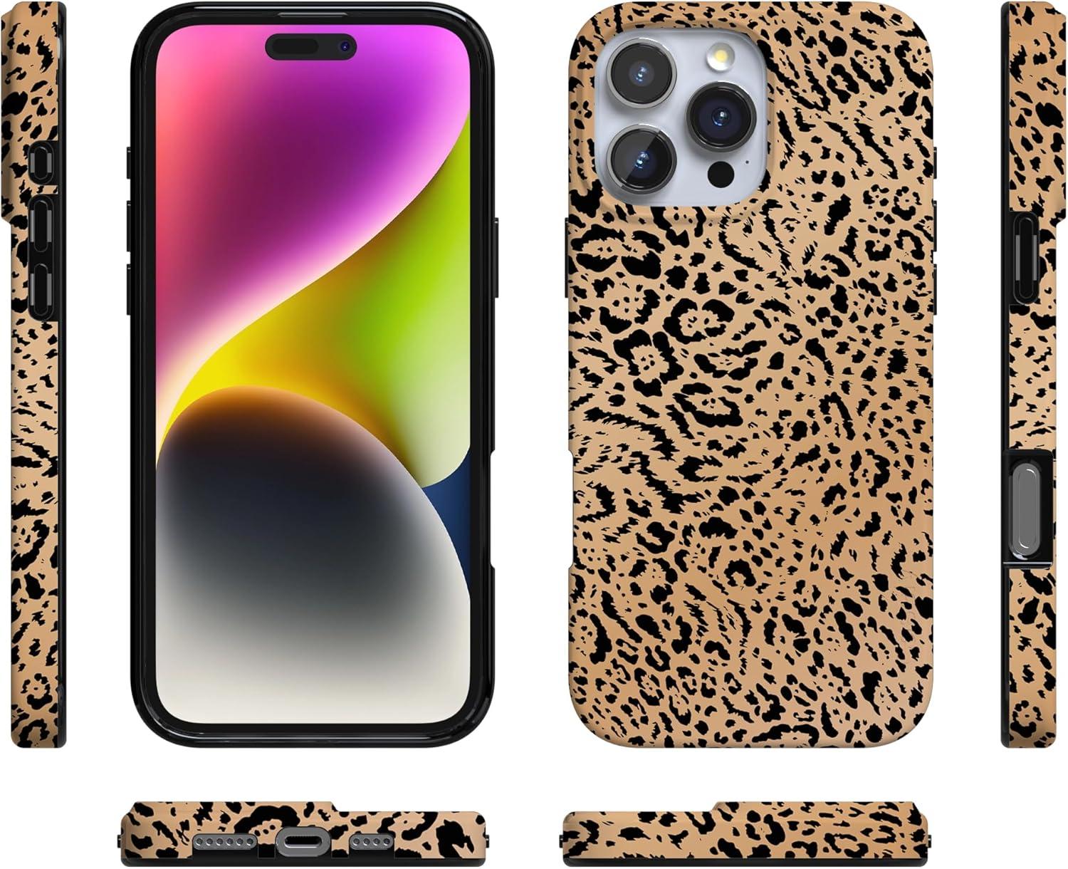 imageCasely iPhone 16 Pro Case  Glitter Mystic Moss  Green Enchanted Shimmer  Compatible with MagSafe  Classic UltraSlim Case DesignBorn to Be Wild  Jaguar Print