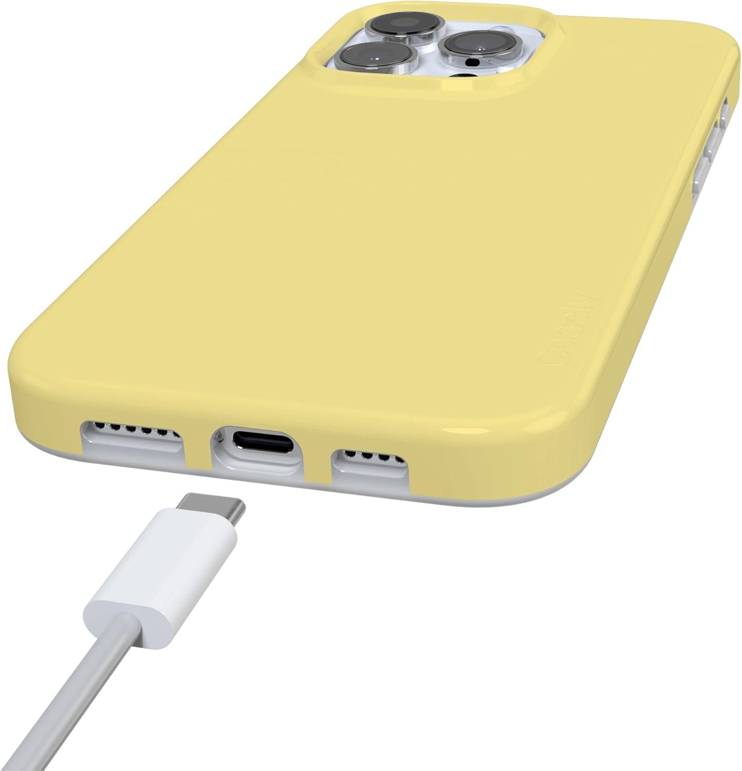 imageCasely iPhone 16 Pro Case  Glitter Mystic Moss  Green Enchanted Shimmer  Compatible with MagSafe  Classic UltraSlim Case DesignButter Me Up  Butter Yellow