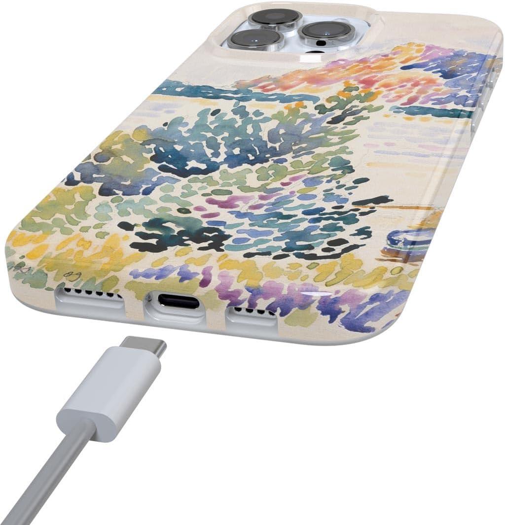 imageCasely iPhone 16 Pro Case  Glitter Mystic Moss  Green Enchanted Shimmer  Compatible with MagSafe  Classic UltraSlim Case DesignCalm Waters