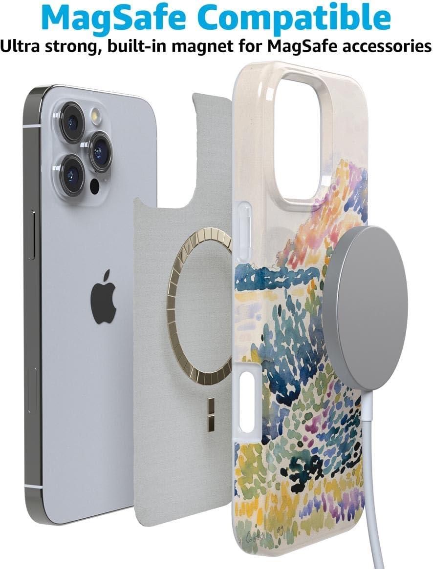 imageCasely iPhone 16 Pro Case  Glitter Mystic Moss  Green Enchanted Shimmer  Compatible with MagSafe  Classic UltraSlim Case DesignCalm Waters