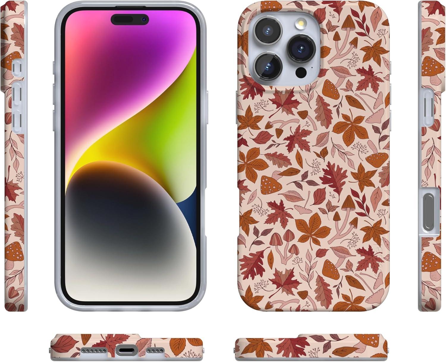 imageCasely iPhone 16 Pro Case  Glitter Mystic Moss  Green Enchanted Shimmer  Compatible with MagSafe  Classic UltraSlim Case DesignCant Help Falling  Autumn Leaves