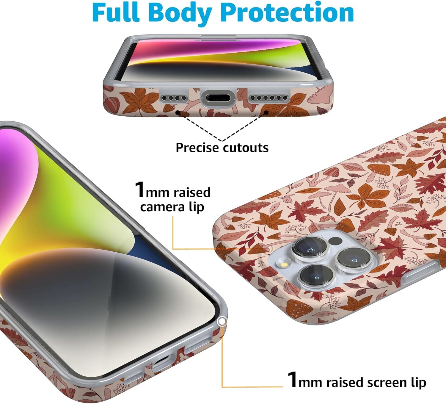 imageCasely iPhone 16 Pro Case  Glitter Mystic Moss  Green Enchanted Shimmer  Compatible with MagSafe  Classic UltraSlim Case DesignCant Help Falling  Autumn Leaves