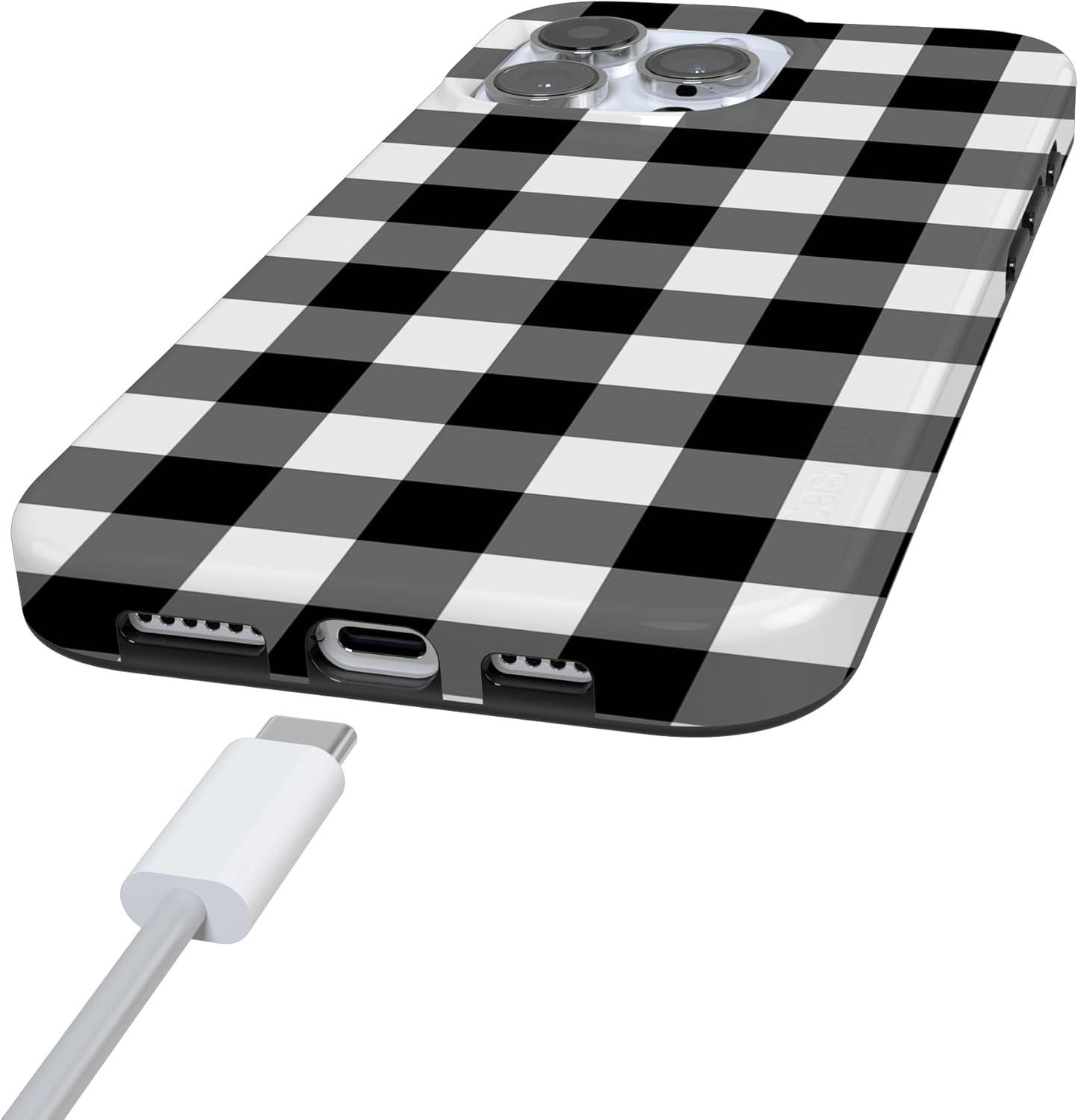 imageCasely iPhone 16 Pro Case  Glitter Mystic Moss  Green Enchanted Shimmer  Compatible with MagSafe  Classic UltraSlim Case DesignCheck Me Out  Checkerboard