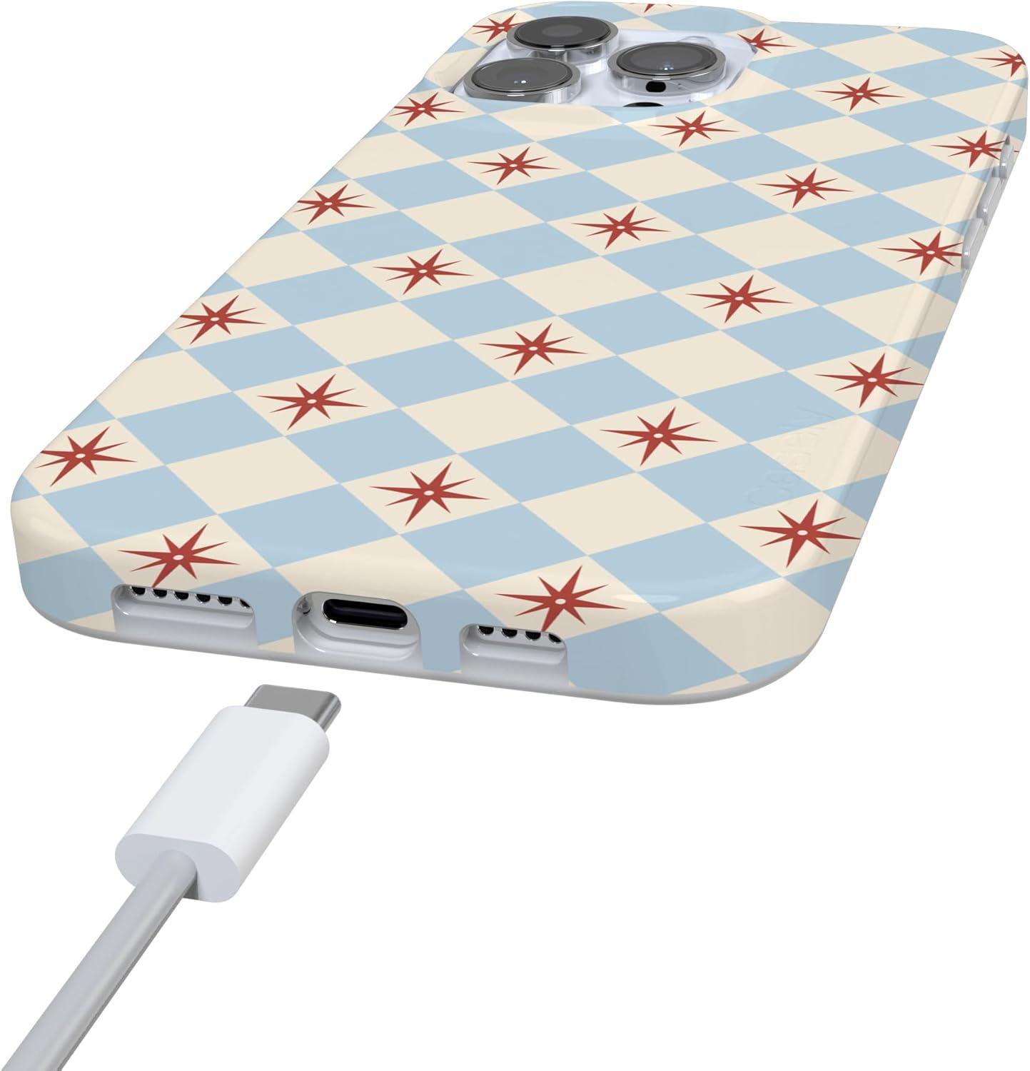 imageCasely iPhone 16 Pro Case  Glitter Mystic Moss  Green Enchanted Shimmer  Compatible with MagSafe  Classic UltraSlim Case DesignChelsea Checker  Starlight Tiles