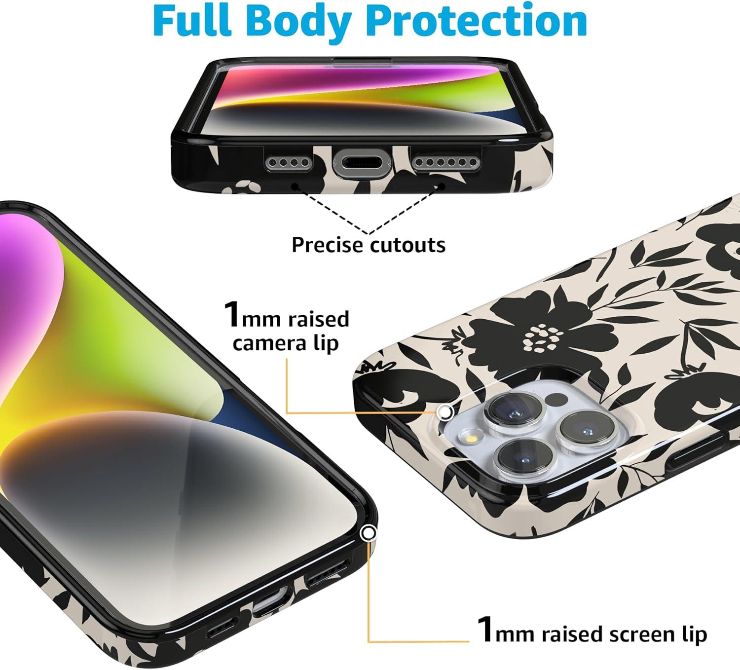 imageCasely iPhone 16 Pro Case  Glitter Mystic Moss  Green Enchanted Shimmer  Compatible with MagSafe  Classic UltraSlim Case DesignDark Fantasy  Contrast Floral