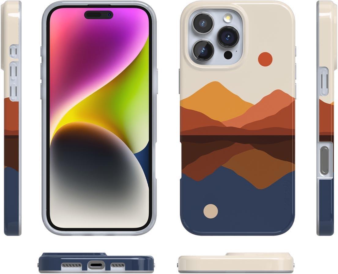 imageCasely iPhone 16 Pro Case  Glitter Mystic Moss  Green Enchanted Shimmer  Compatible with MagSafe  Classic UltraSlim Case DesignDay Night Colorblock Mountains  Opposites Attract