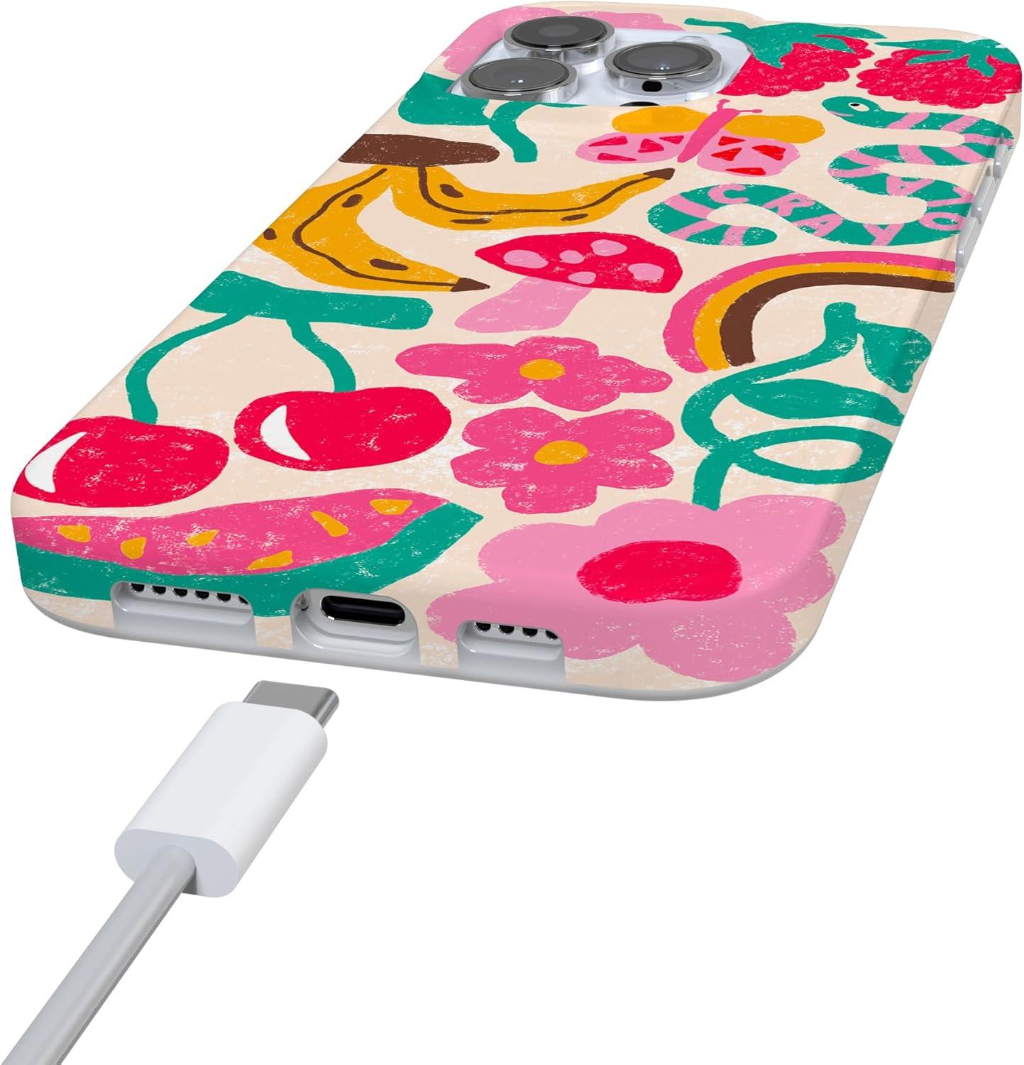 imageCasely iPhone 16 Pro Case  Glitter Mystic Moss  Green Enchanted Shimmer  Compatible with MagSafe  Classic UltraSlim Case DesignDoodle Bug  Crayola Crayon