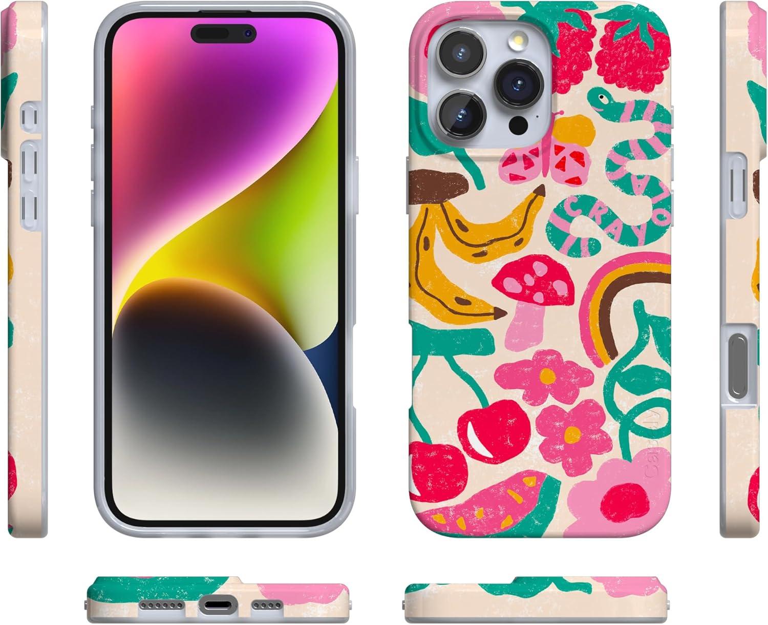 imageCasely iPhone 16 Pro Case  Glitter Mystic Moss  Green Enchanted Shimmer  Compatible with MagSafe  Classic UltraSlim Case DesignDoodle Bug  Crayola Crayon