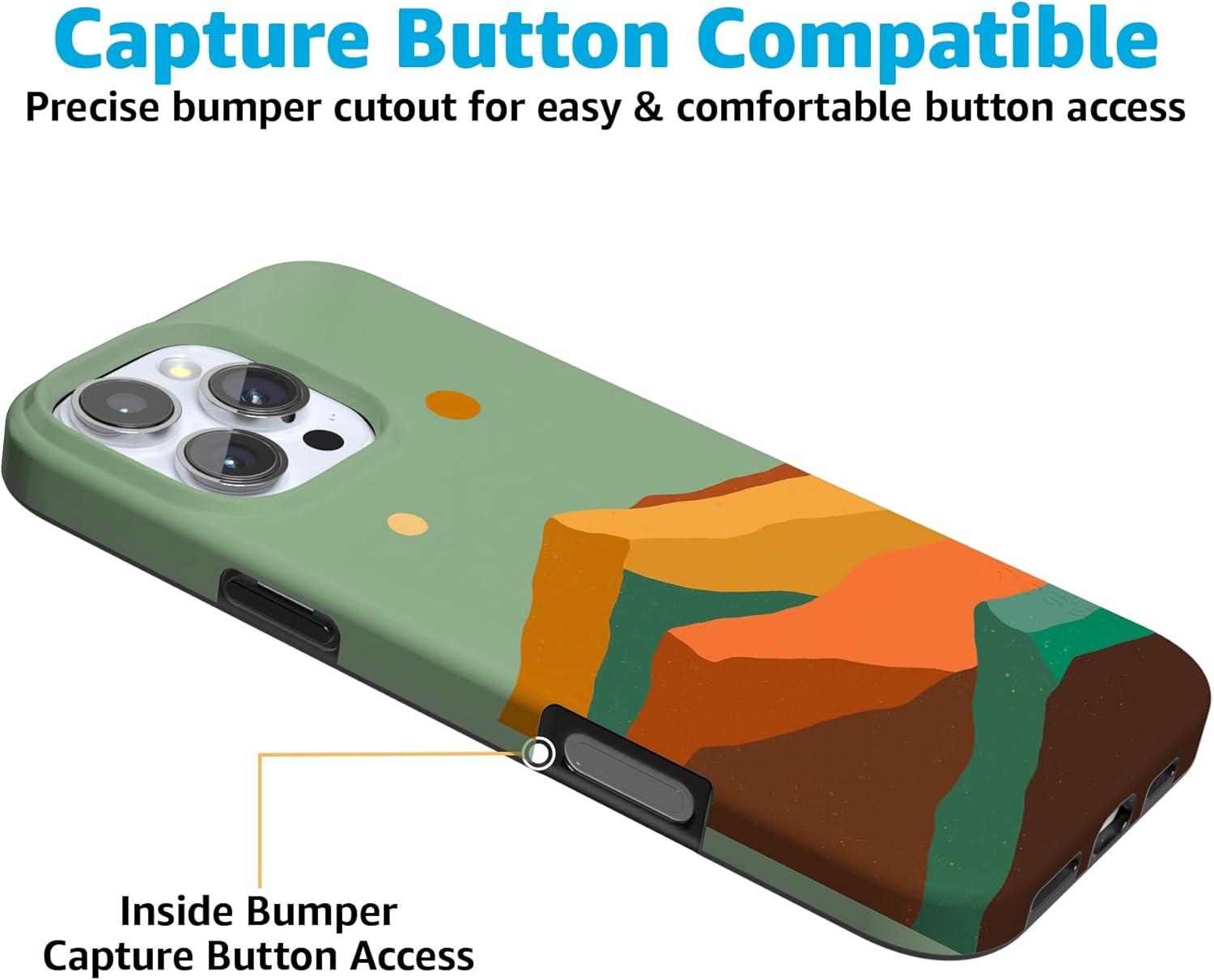 imageCasely iPhone 16 Pro Case  Glitter Mystic Moss  Green Enchanted Shimmer  Compatible with MagSafe  Classic UltraSlim Case DesignEndless Peaks  Colorblock Mountain