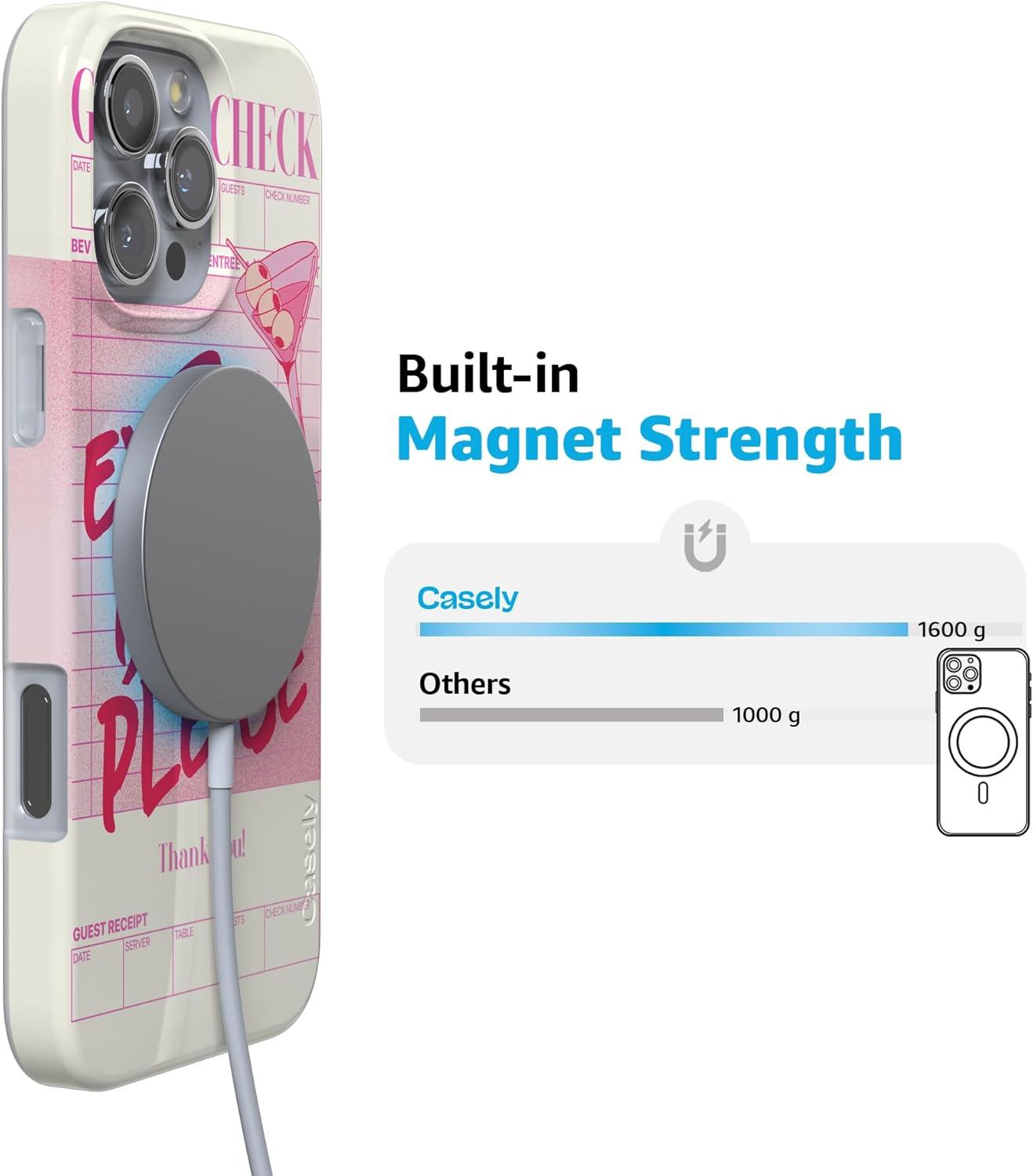 imageCasely iPhone 16 Pro Case  Glitter Mystic Moss  Green Enchanted Shimmer  Compatible with MagSafe  Classic UltraSlim Case DesignExtra Dirty Please  Fun on Weekdays