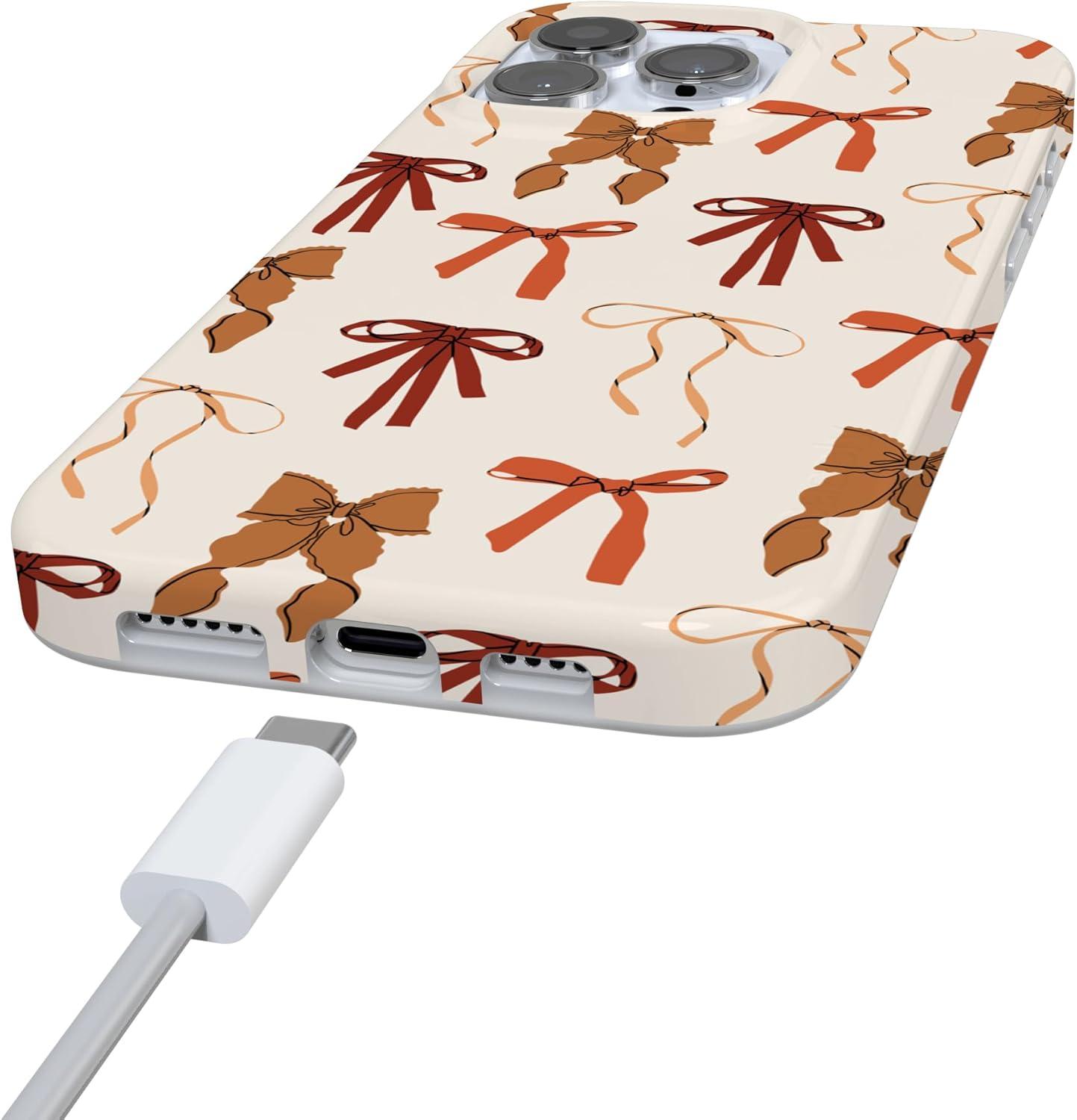 imageCasely iPhone 16 Pro Case  Glitter Mystic Moss  Green Enchanted Shimmer  Compatible with MagSafe  Classic UltraSlim Case DesignFall Girlie  Pumpkin Spice Bows